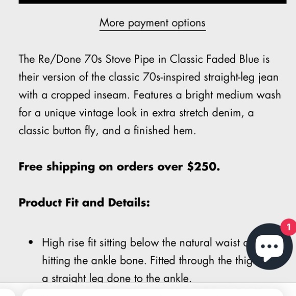 RE/DONE Comfort Stretch High Rise Stove Pipe Jeans - Picture 10 of 10